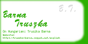 barna truszka business card